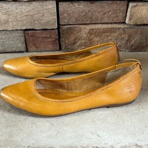 Frye Women's Mustard Leather Loafers